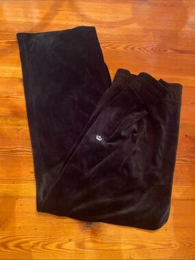 Juicy Couture Black Velour Jogger Pants
